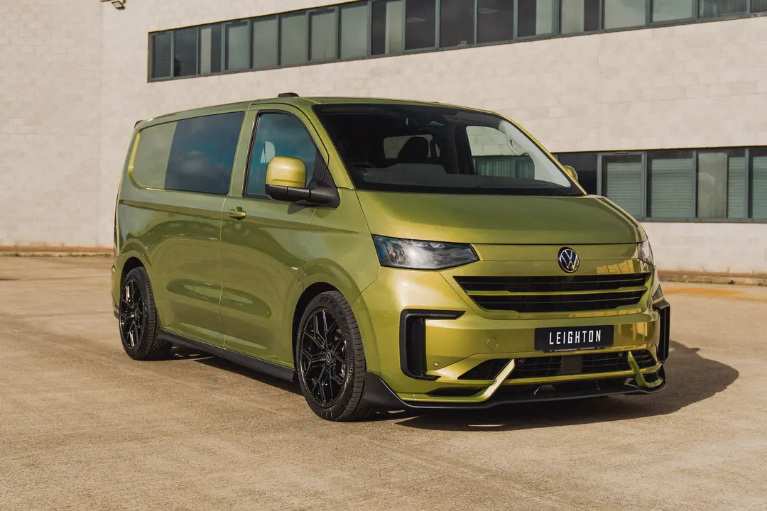 Lime green VW Transporter