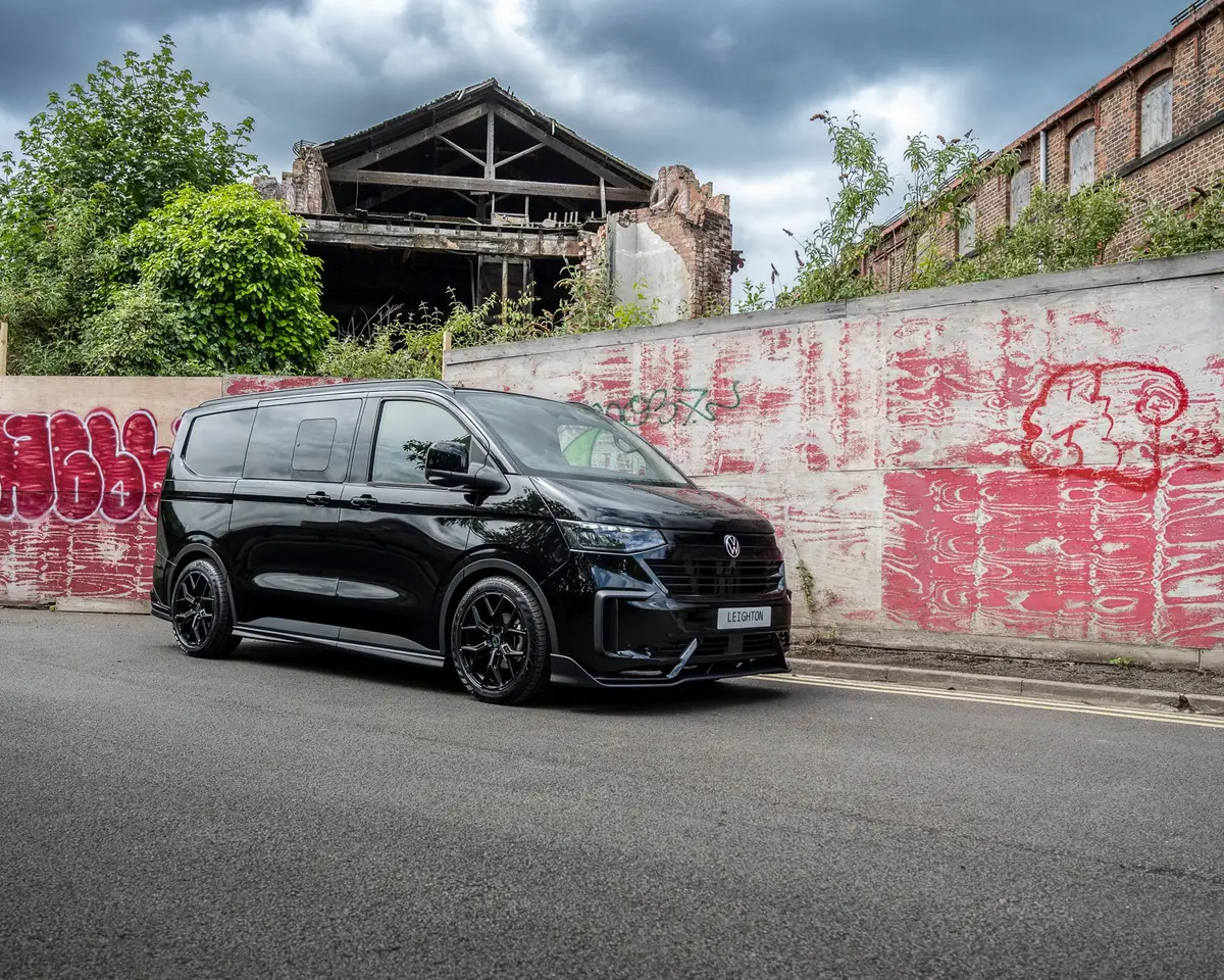Black VW Transporter T7 kombi