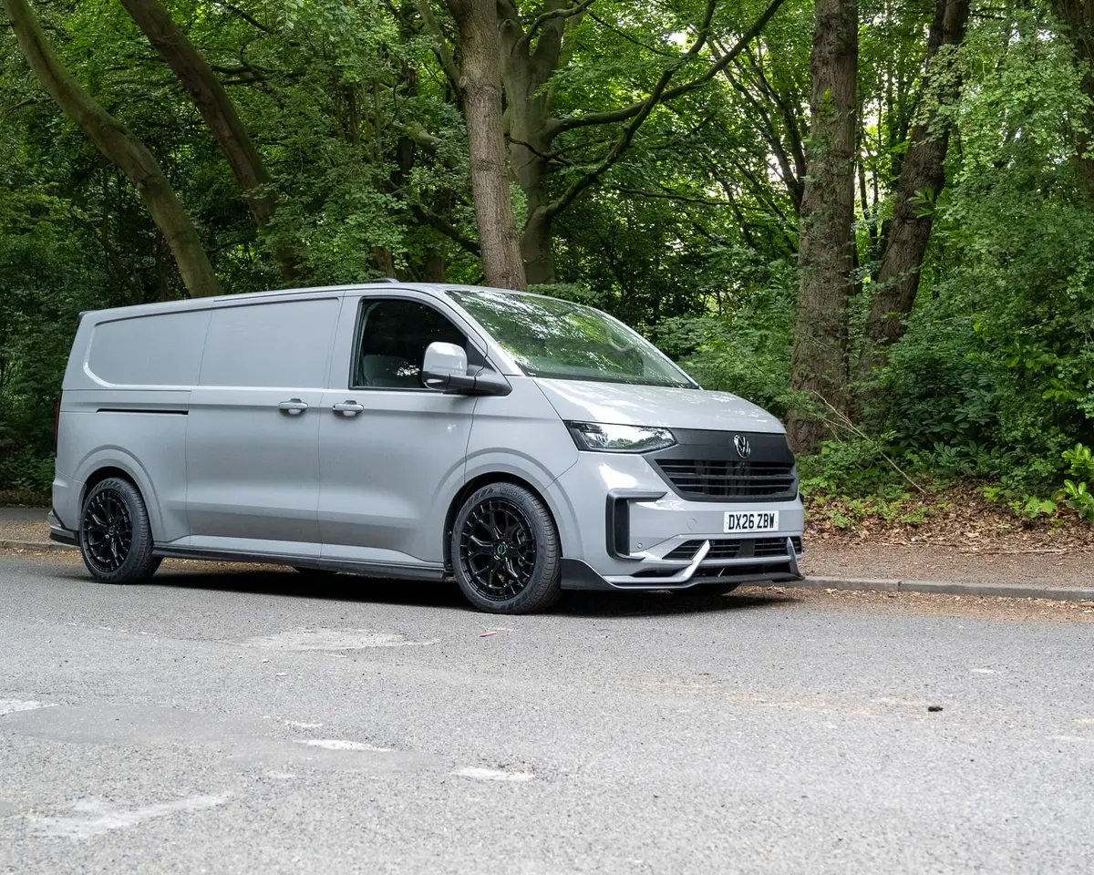 Grey VW Transporter T7 panel van